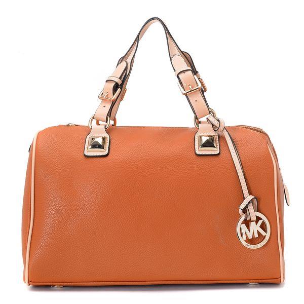 michael kors gråson stor satchel orange Trekke Billig r5geg